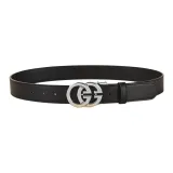 Женский, черный, серебряный, буква, пряжка