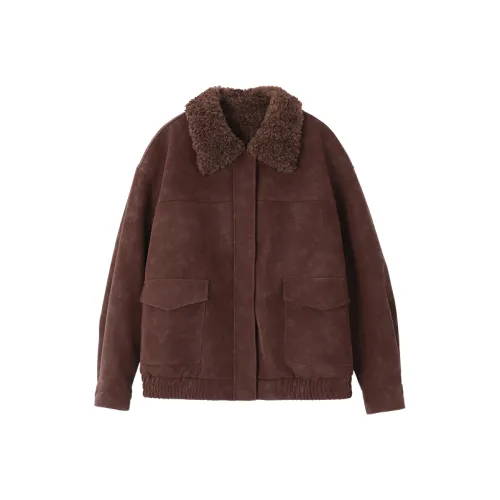 Mo Han Yi Mei Укороченное пальто женское