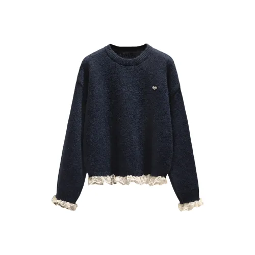 SIBAISHE Темно-синий женский свитер