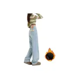 Светло-синий, с флисовой подкладкой, увеличенная длина