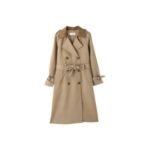 Mo Han Yi Mei Тренчкот Женский Хаки