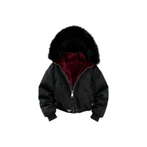 UNthemed Черный Красный Унисекс Пуховики