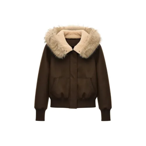 SDN by41 Темно-коричневый Женский пуховик