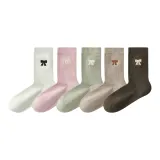 [5 Pack, 100% хлопок] Молоко Белый + Розовый + Зеленый + Хаки + Темный Кофейный