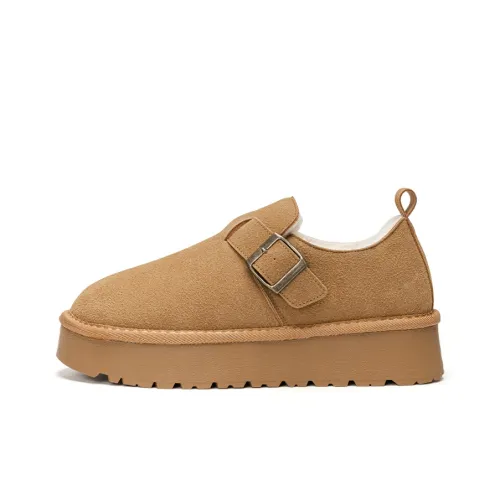 EXULL Q Термический Увеличение Высоты Устойчивый к Износу Низкий Топ Утепленная Обувь Женская Верблюжий