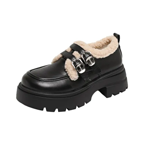 LUTAI Квадратный каблук Mary Jane обувь 5 см женская