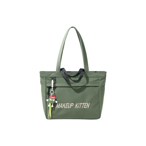 MAKEUP KITTEN Нейлоновая ткань Легкая Сумка через плечо Тоут Сумка для покупок Женская Авокадо Зеленый