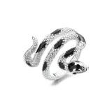 Чёрный Змеиный Обёрнутый Кольцо