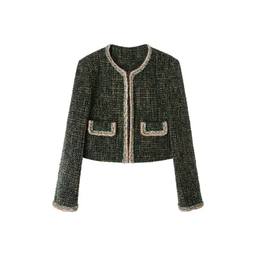 UENA Синий Зеленый Пальто В наличии Женское Короткое Пальто