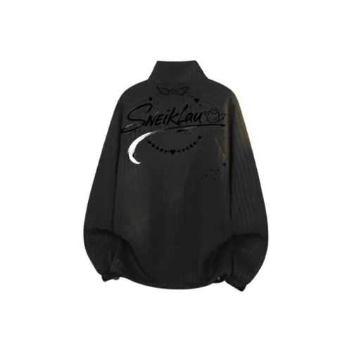 SNEIKLAU Черный Унисекс Свитшоты