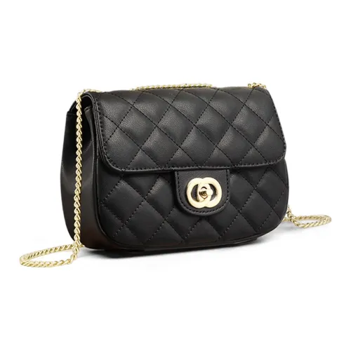 VINEY Сумка через плечо из коровьей кожи стандартная женская черный экрю