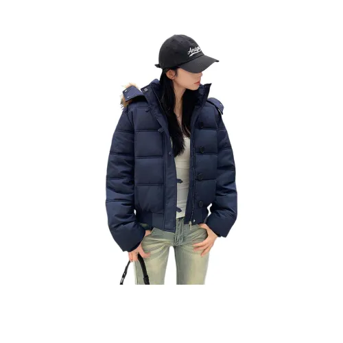 Langqing Темно-синий С подарками Langqing Наклеенный Женские Пуховики