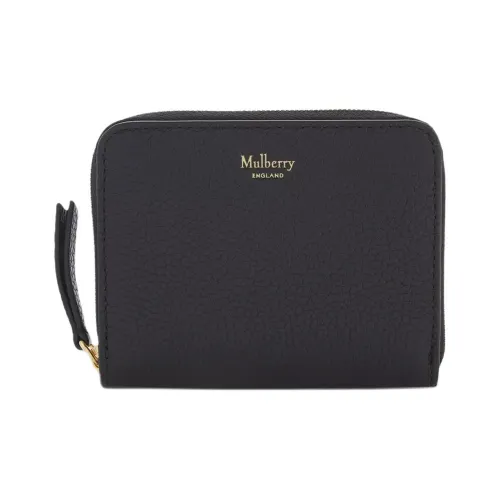 Mulberry Leather Wallet Women's Black
