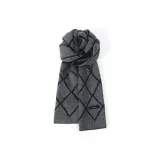 Темно-серый шарф из трикотажной ткани в клетку BOWLOW