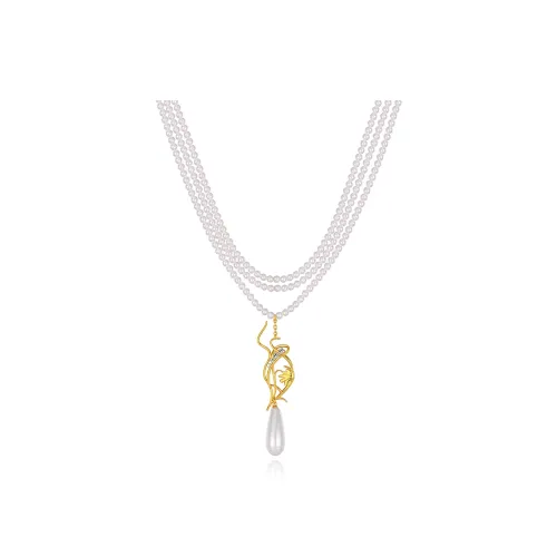 Retro Chic Ожерелье из латуни с покрытием 18K золота женское