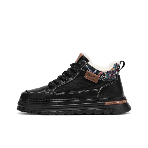 BAOZAOGONGYANG Флисовая подкладка утепленная обувь короткий ботинок Martin мужской