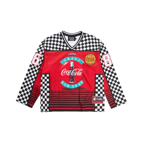 Awake NY совместный бренд x COCA COLA Fw25 Ледяные шайбы для хоккея Джерси Унисекс