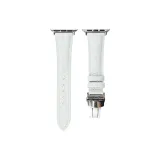 Белый с серебряной застежкой