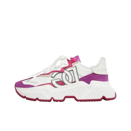 Dolce Gabbana Daymaster Low Топ Повседневная обувь Женская Белый Фиолетовый