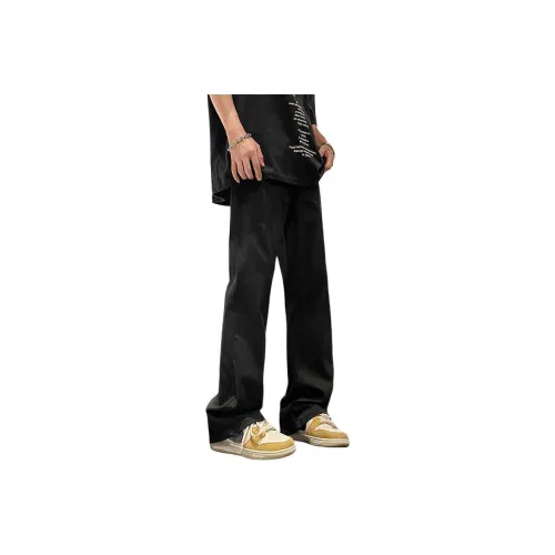 CHENYING Черные Буткат Унисекс Джинсы