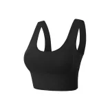 Комплект (Черный топ без рукавов + Черное пальто + Черные штаны)