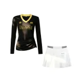 Чёрный топ + Белая укороченная юбка