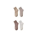 [4 пачки, ультра-толстый флис с подкладкой] Опавшие листья коричневый + мокко + ореховый коричневый + белый