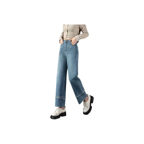 Tonlion Medium Blue Women's Jeans Тонлион Средне-синие Женские Джинсы