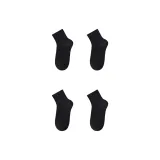 [4 упаковки, без швов, 100% хлопок, устойчивый к образованию катышков] 4 пары, черный