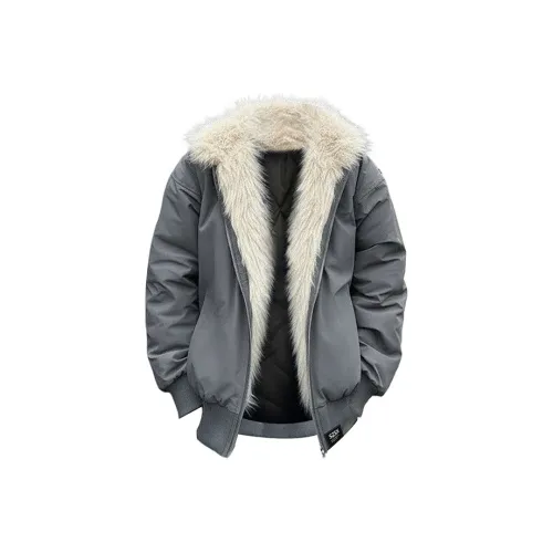 SZSX Серый Унисекс Пуховики