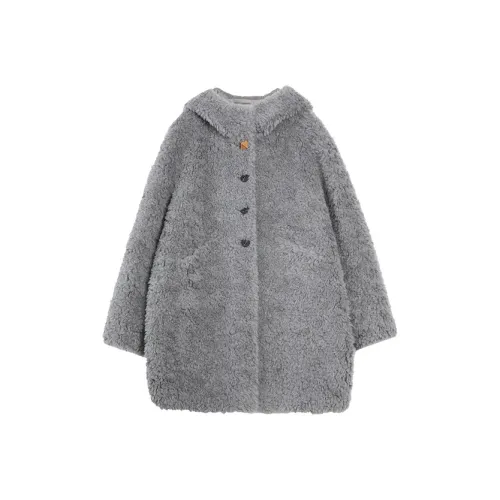 ELLE Средне-серый Женские Бархатные Куртки