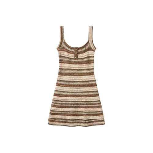 UENA Полосы Платье В наличии Женские Безрукавные Платья