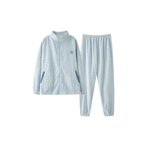 QINJING Синий Мужской Пижамный Комплект