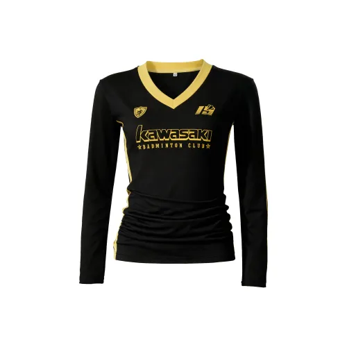 Kawasaki Small Waist Series Бадминтон Джерси Женские Черный Золото Синий Белый