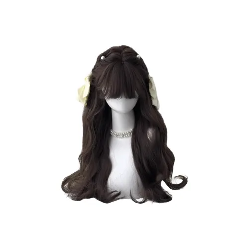 BEIQING FLUFFY Натуральный Wispy Чёлка с Большая волна и Длинные волнистые Женская Перука Высокотемпературная Пряжа