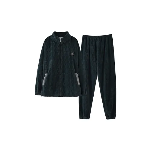 QINJING Черный Мужской Пижамный Комплект