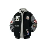 Чёрный хлопковый пуховик