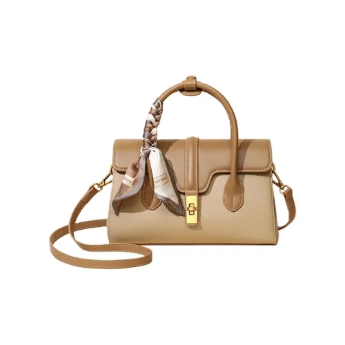 PESASRIE Синтетическая кожа Одно плечо Сумка Стандартная Женская Хаки и Абрикос