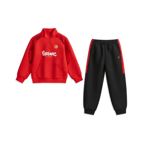 QIAODAN Мальчик Костюм Весна Sonic Boom Красный Черный Детский