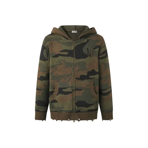 CHINISM Зеленый камуфляж Унисекс Свитера