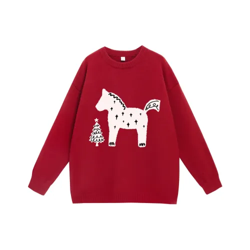 TWEE OKAY Бургунди Унисекс Свитера