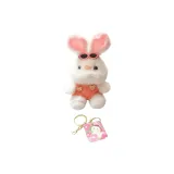 Красный, лямки, брелок в виде кролика