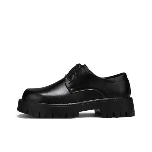 QINBU Chunky Derby Обувь Повседневная Кожаная Мужская