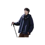 Темно-синий [Трёхв-одном Флисовая подкладка Стиль]