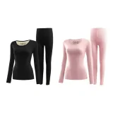 2 комплекта (женский черный + женский персиково-розовый)