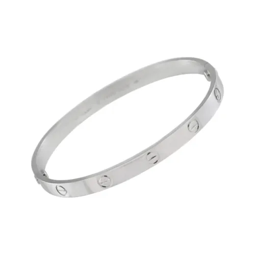 CARTIER 18K Белое золото Браслеты Унисекс Серебряный