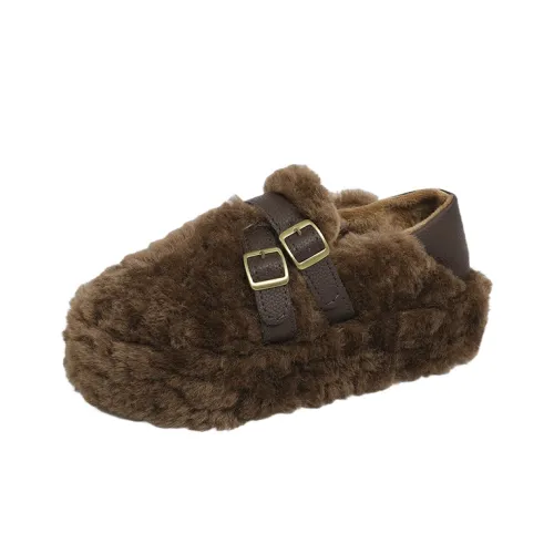 QINBU Флок Обувь Термическая Высота Увеличивающая Низкий Верх Утепленная Обувь Женская