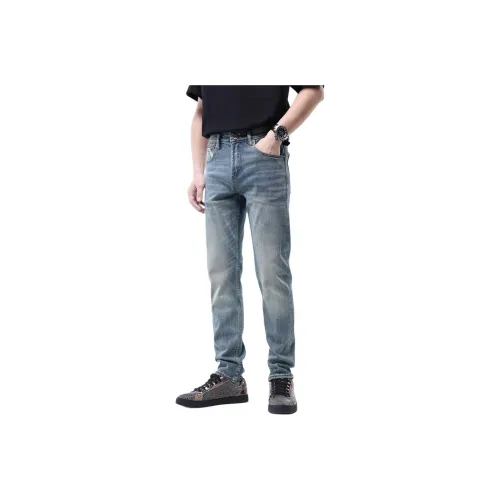 CAT'S PAW Синий Унисекс Джинсы