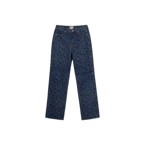 OVERDUE FLAIR Blue Rose Женские Джинсы