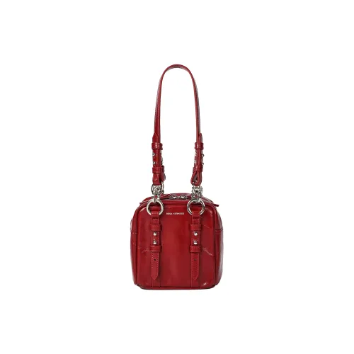 ROSA HERMOSO Fine Крупнозернистая текстура Коровья кожа Одно плечо Сумка Маленькая Женская Бордовая